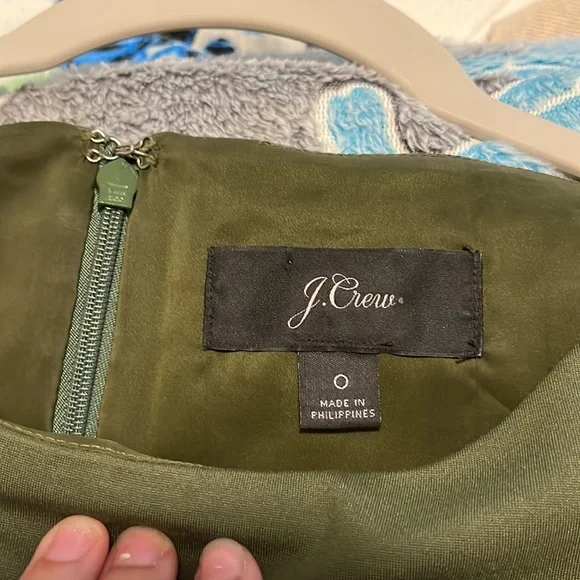 J. Crew Forest Green Dress with 3/4 length sleeves - Picture 2 of 2